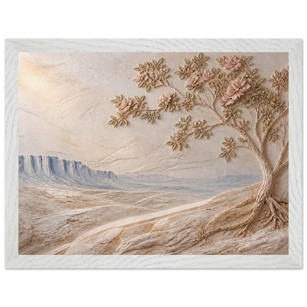 Cliffside Bloom: flowers and botanical. Framed fine art print by The Light Stays.