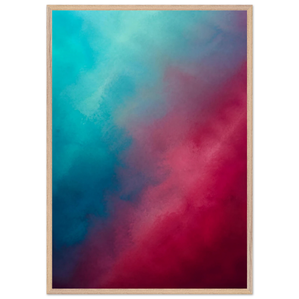 Wine Hour: gradient, dusk and deep color. Museum-quality framed fine art print.