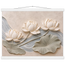 Lotus Current, flowers and botanical. Archival fine art poster shown framed.