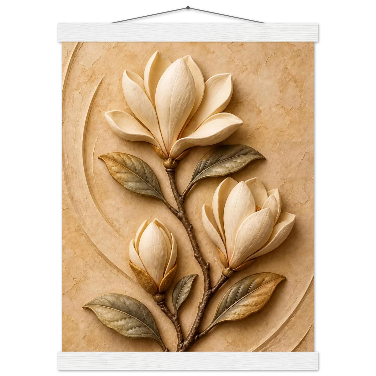 Magnolia Arc: flowers and botanical. Fine art poster by The Light Stays.