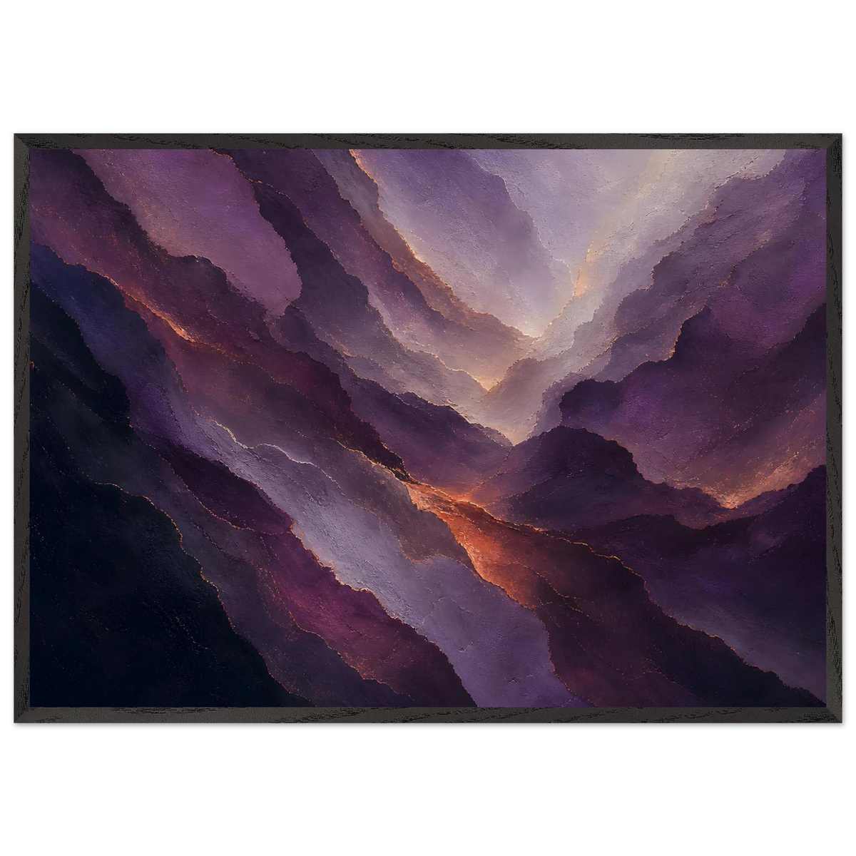 Violet Infinity: moon and night. Museum-quality framed fine art print.