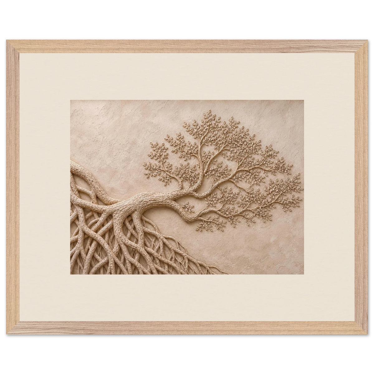 Root Lattice: petra and herbarium. Framed fine art print, alternate frame and size.