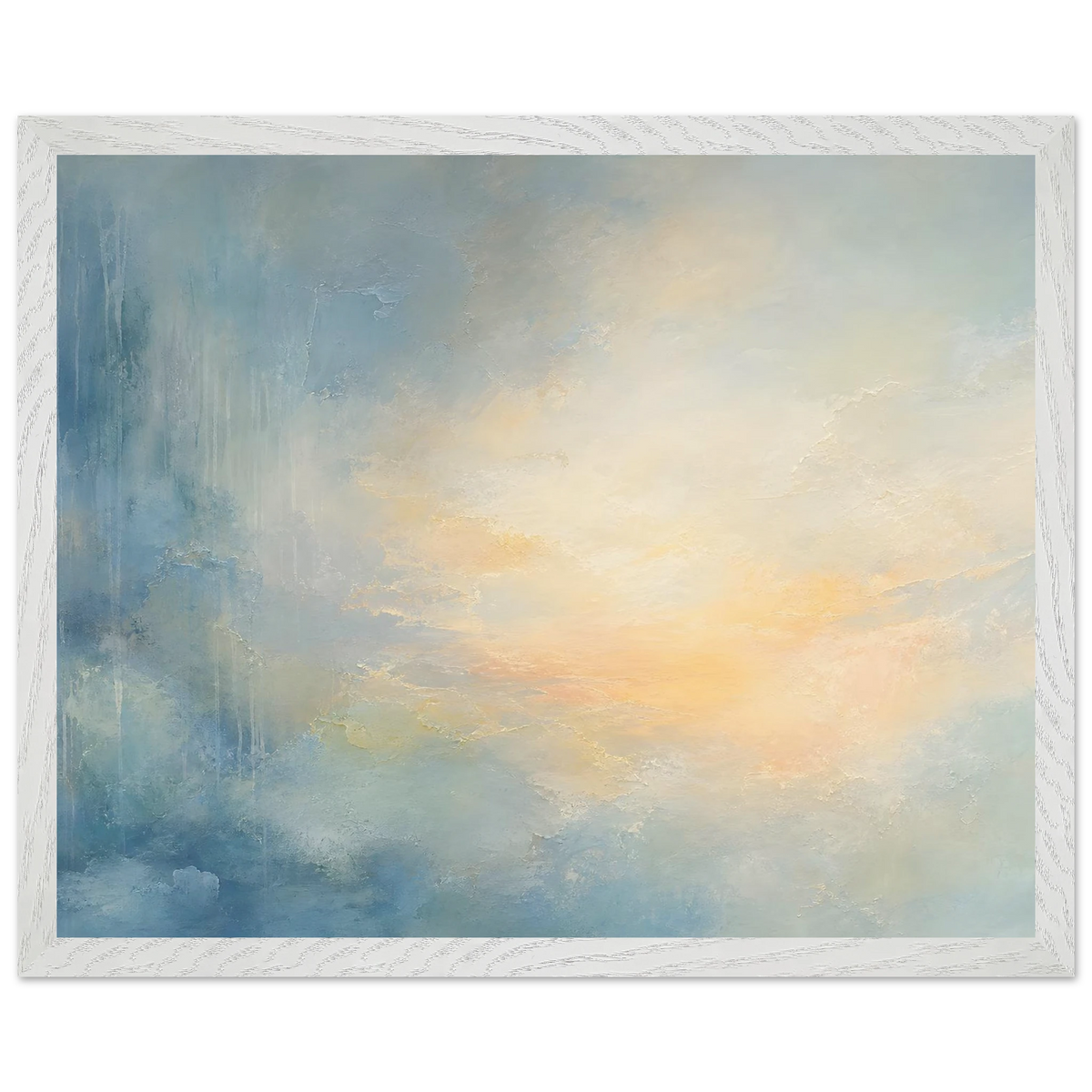 Dawn after Rain: sunrise, coastline and washed light. Framed fine art print by The Light Stays.