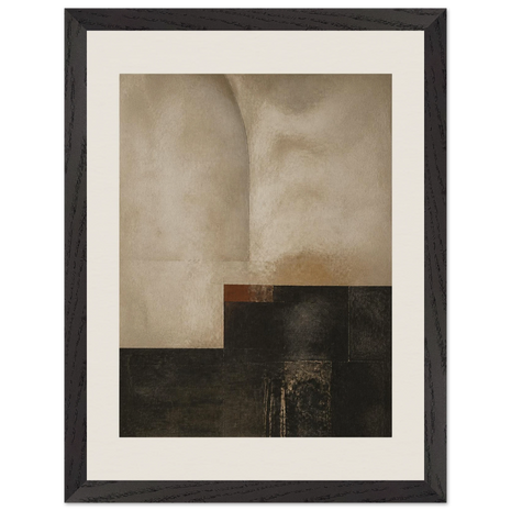 Tríptico de Cal, quadro abstrato emoldurado da The Light Stays.