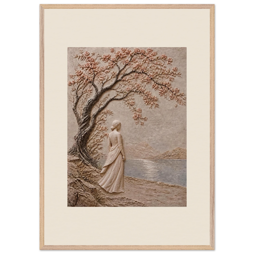 Spring Walk, petra and flora. Archival framed fine art print shown framed.