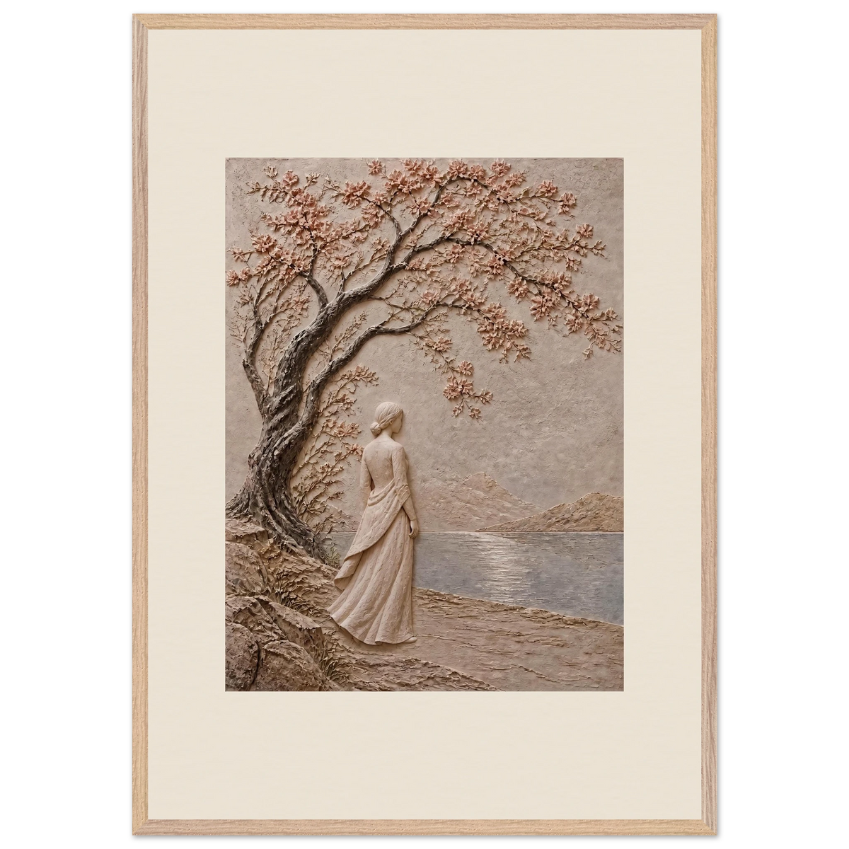 Spring Walk, petra and flora. Archival framed fine art print shown framed.