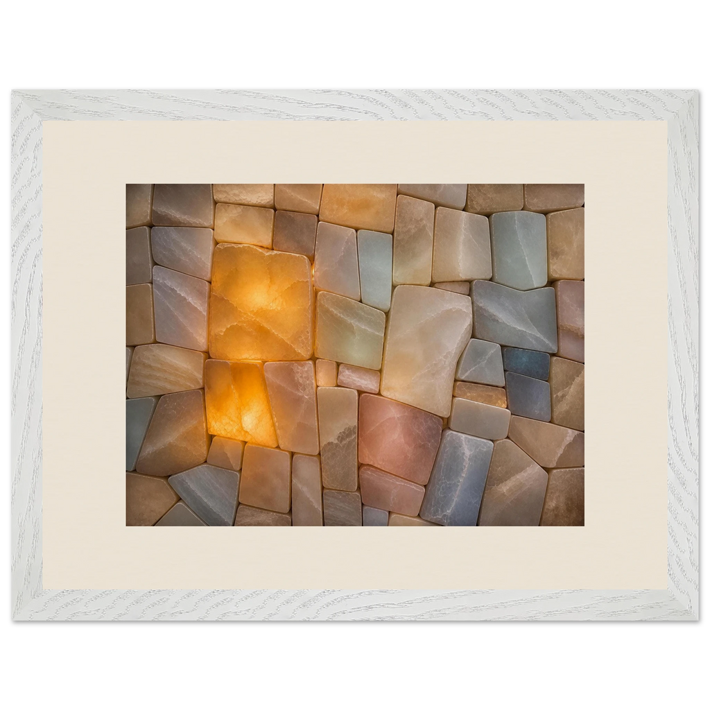 Stonelight, lumen and aura. Archival framed fine art print shown framed.