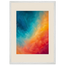 Teal and Orange: gradient, sea and dusk. Framed fine art print, alternate frame and size.