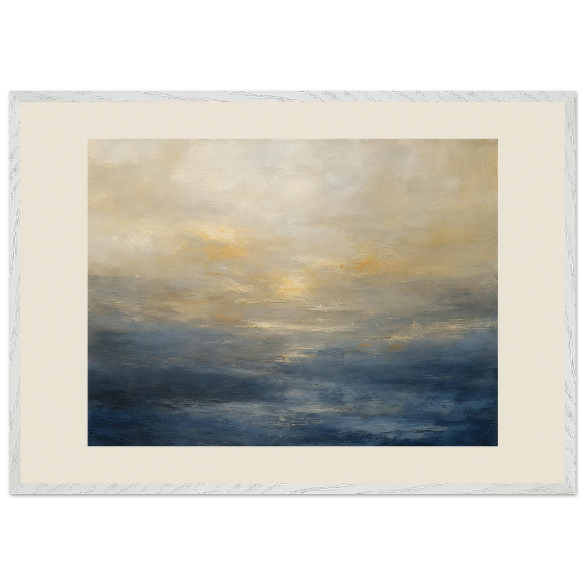 Golden Sea Mist: sea and coastal landscape. Framed fine art print by The Light Stays.
