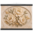 Peonies in Stone, flowers and botanical. Archival fine art poster shown framed.