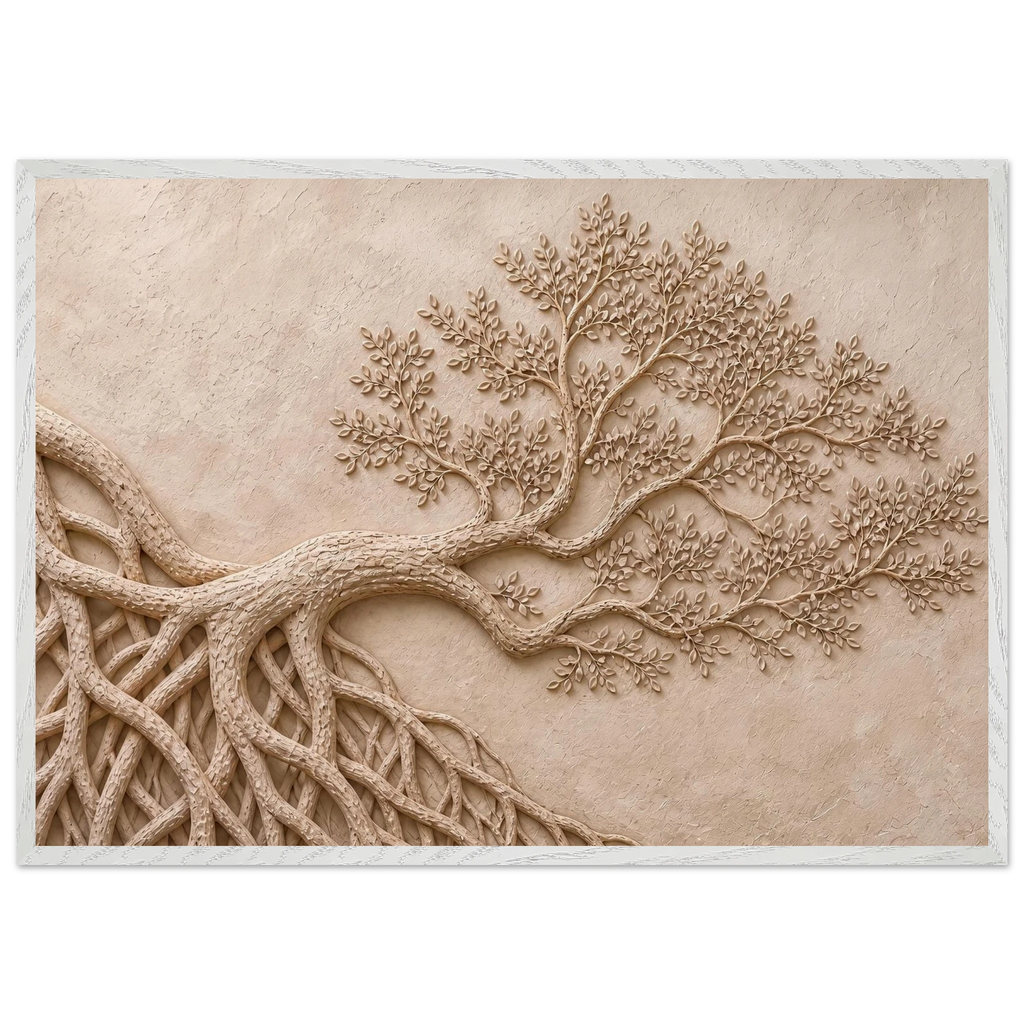 Root Lattice: petra and herbarium. Museum-quality framed fine art print.