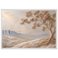 Cliffside Bloom: flowers and botanical. Framed fine art print, alternate frame and size.
