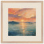 Setouchi Peach Dawn: riviera and japandi. Framed fine art print by The Light Stays.