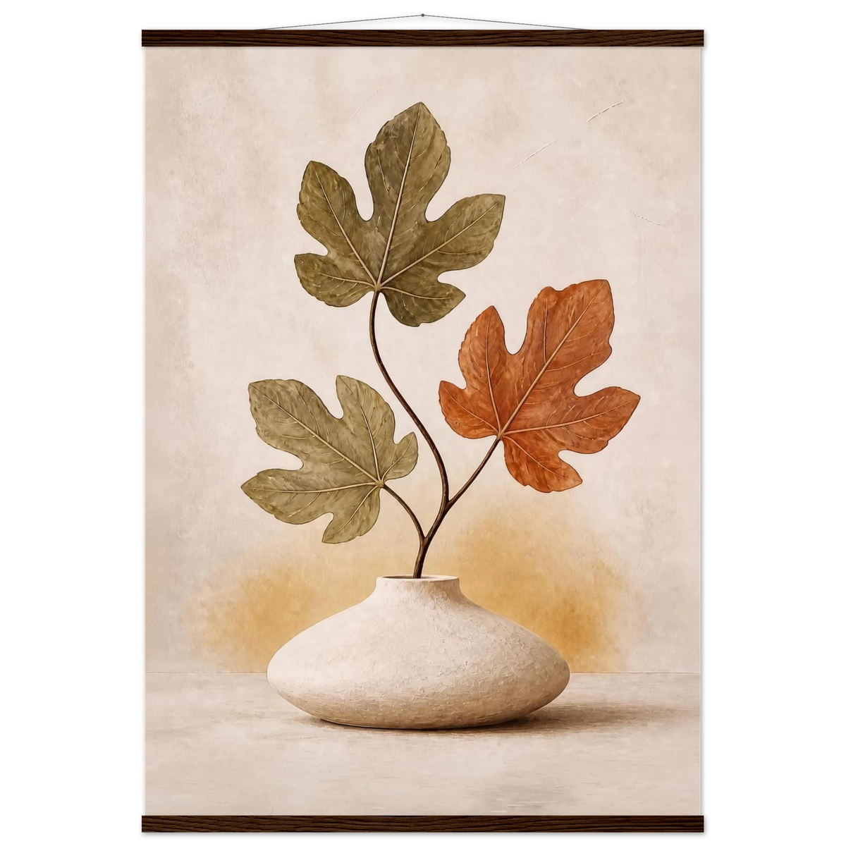 Fig Season: mediterranean and earth tones. Museum-quality fine art poster.