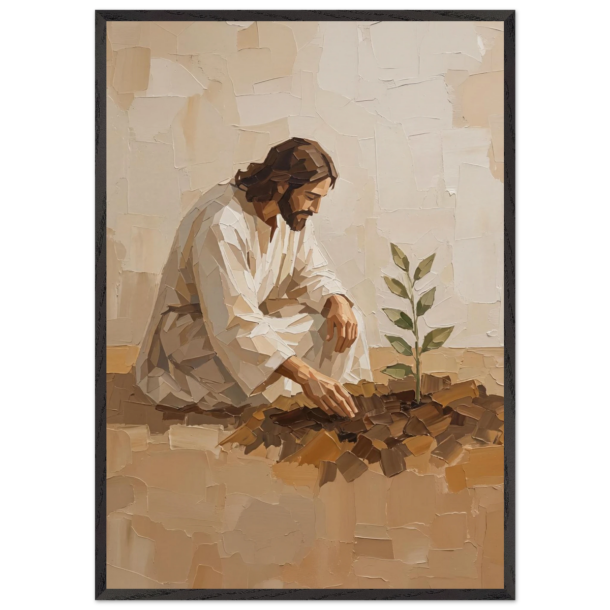 First Seeds: jesus, faith and botanical. Framed fine art print by The Light Stays.