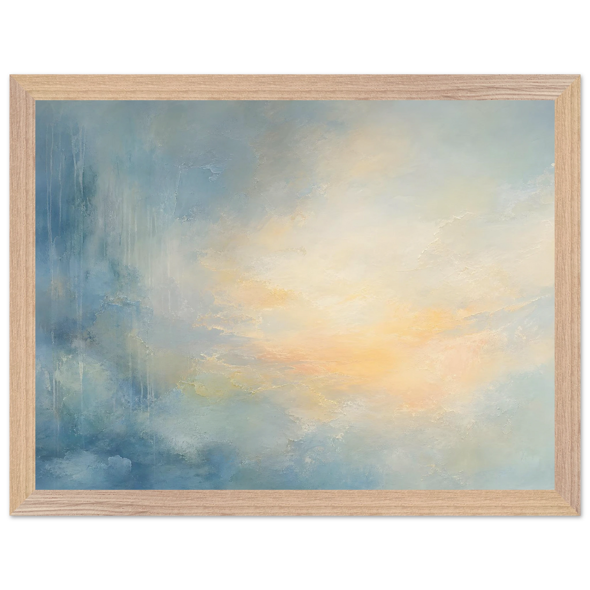 Dawn after Rain, sunrise, coastline and washed light. Archival framed fine art print shown framed.