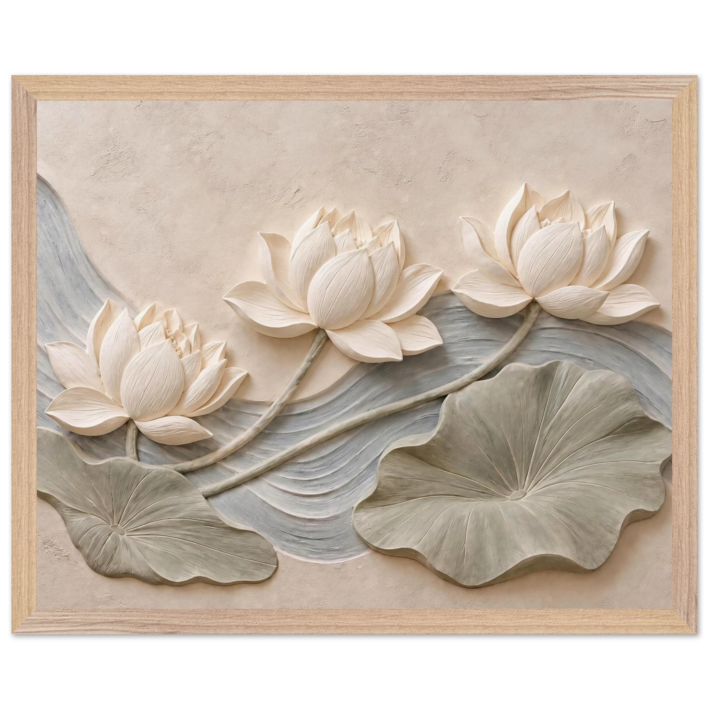 Lotus Current: flowers and botanical. Framed fine art print by The Light Stays.