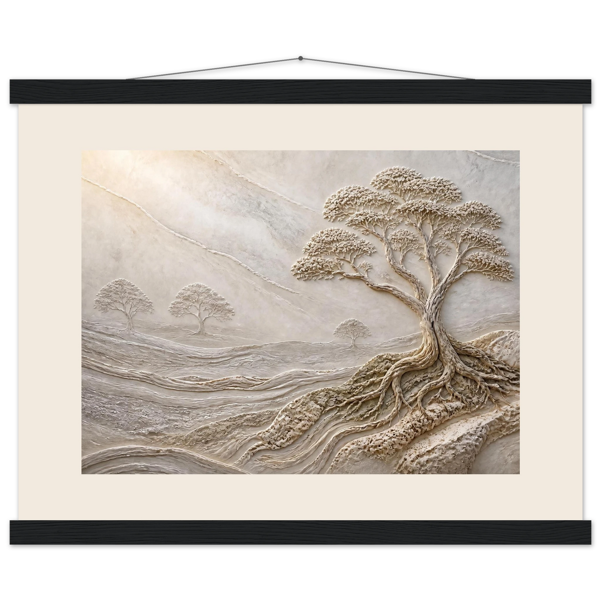 Old Growth, petra and herbarium. Archival fine art poster shown framed.