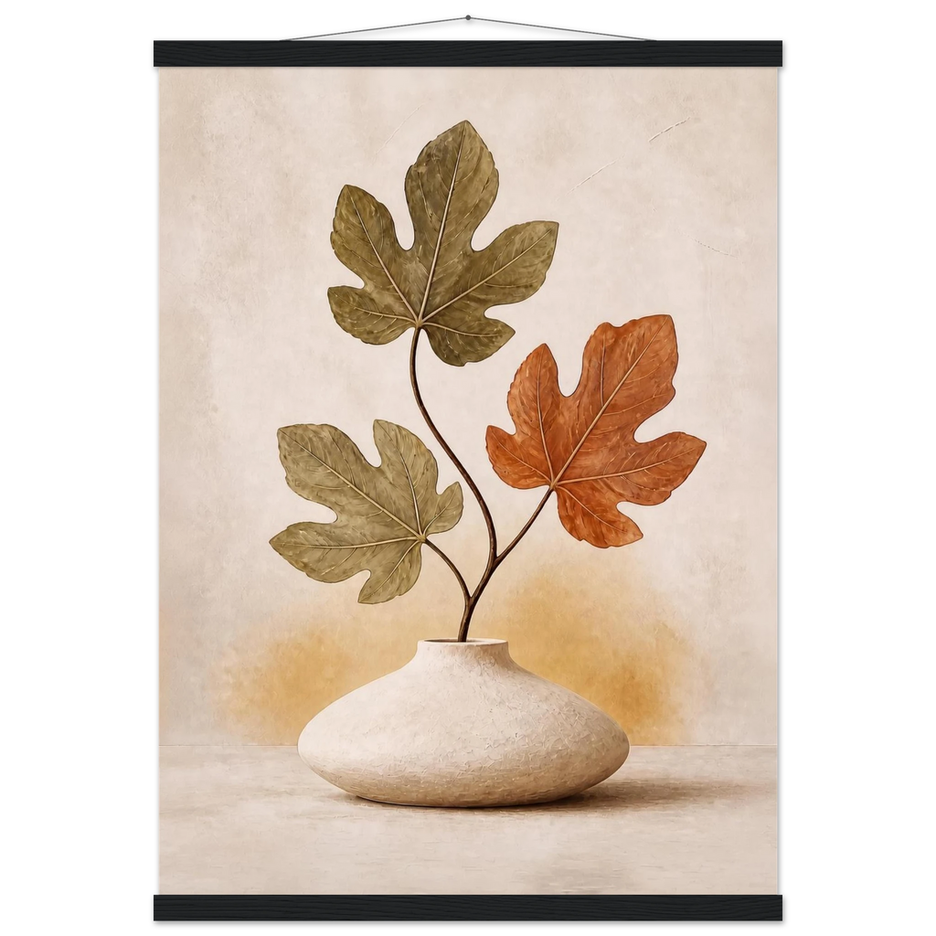 Fig Season: mediterranean and earth tones. Museum-quality fine art poster.