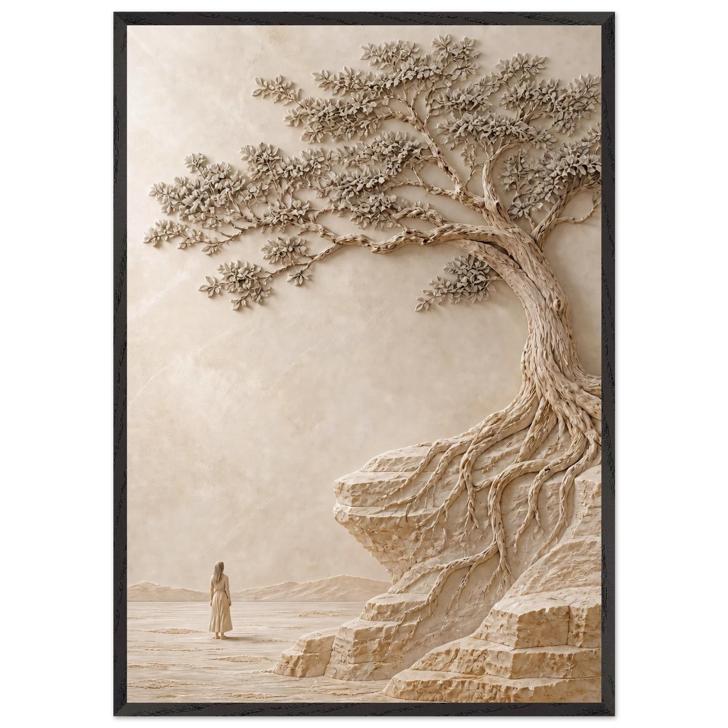 Vigil: petra and siena. Framed fine art print, alternate frame and size.