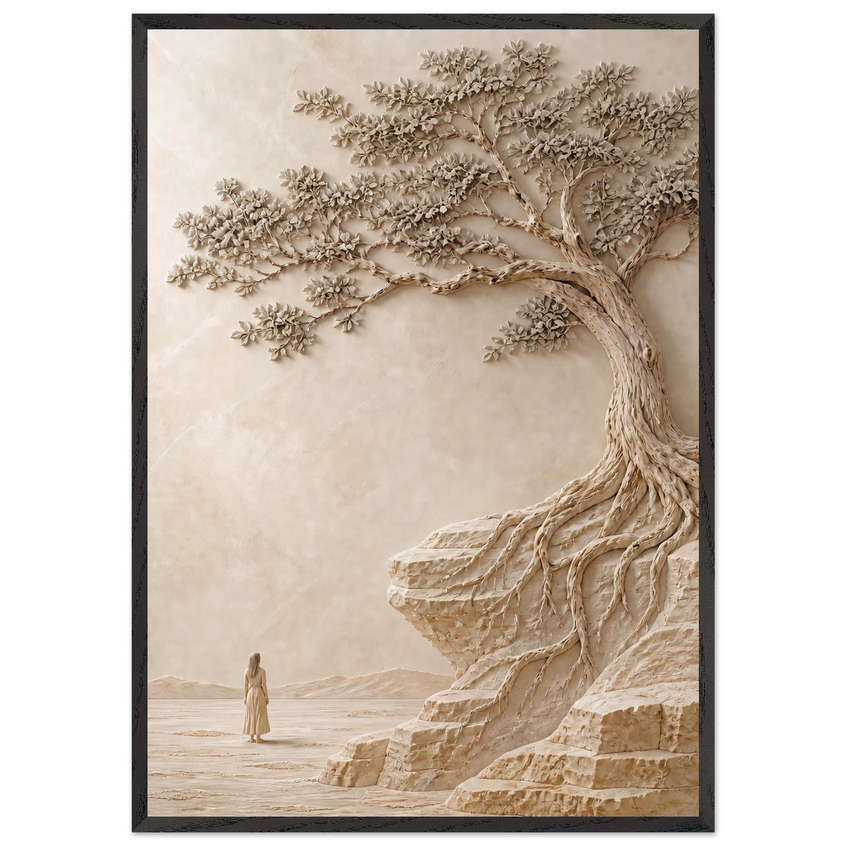 Vigil: petra and siena. Framed fine art print, alternate frame and size.