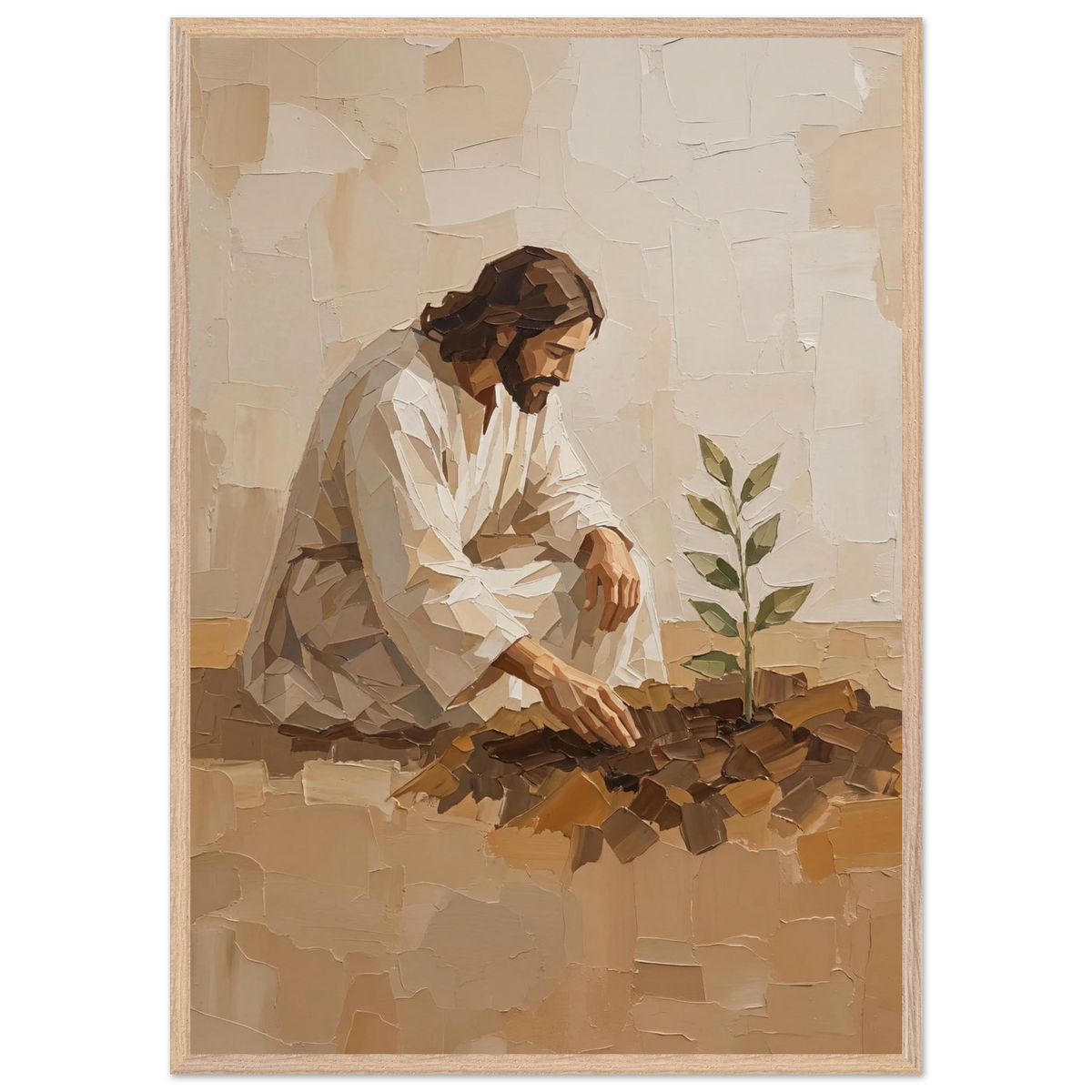 First Seeds: jesus, faith and botanical. Framed fine art print by The Light Stays.