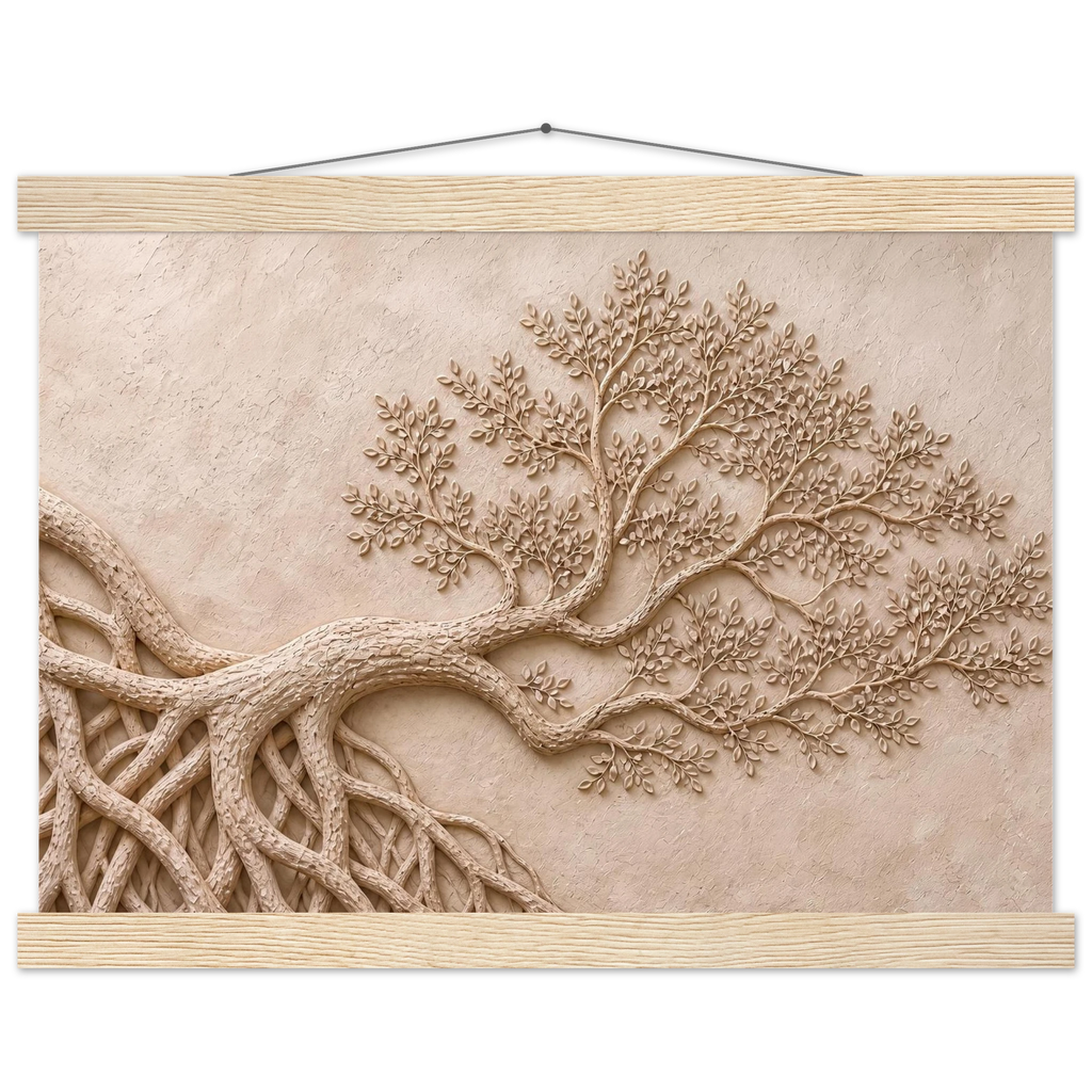 Root Lattice: petra and herbarium. Museum-quality fine art poster.