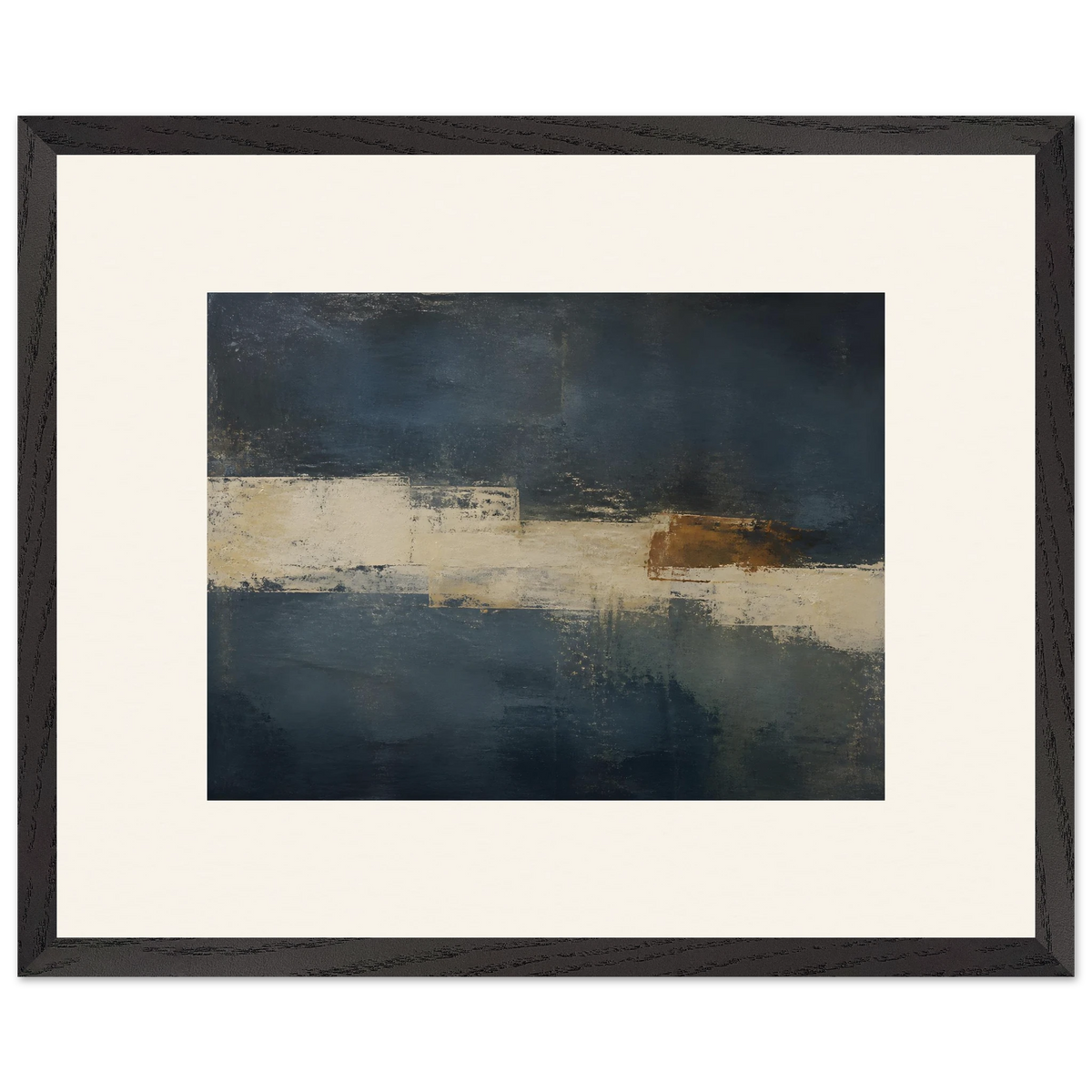 Ivory Crossing: abstract, ivory and serene lines. Framed fine art print by The Light Stays.