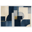 Blue Architecture: geometric abstract, blue and cream. Fine art poster by The Light Stays.