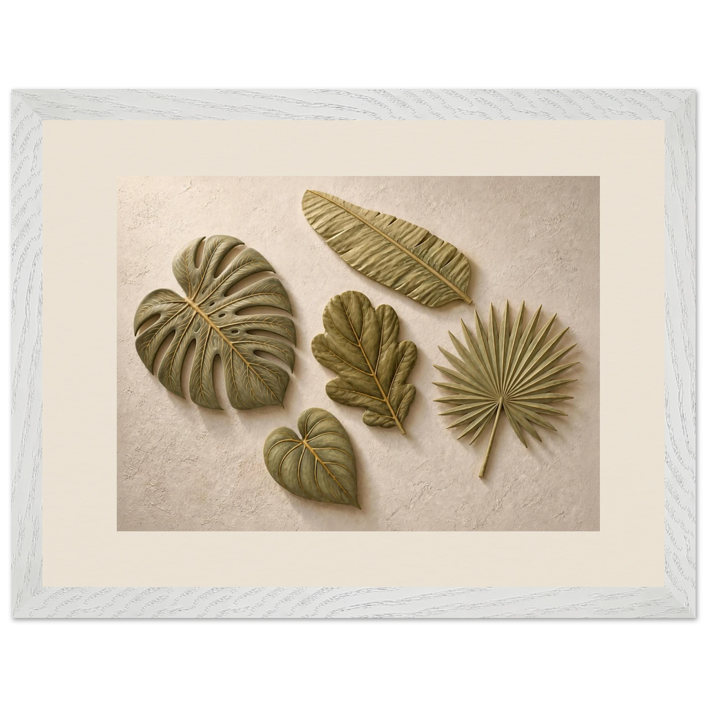 Green Constellation, botanical, green and loose rhythm. Archival framed fine art print shown framed.