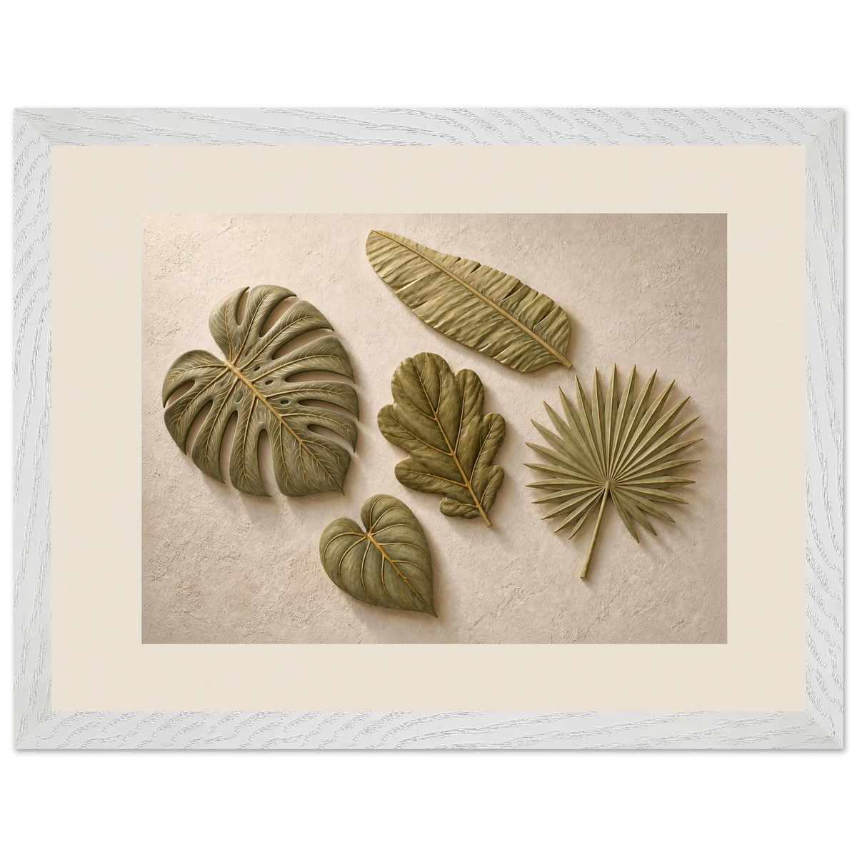 Green Constellation, botanical, green and loose rhythm. Archival framed fine art print shown framed.