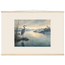 Heron at Dawn: japanese art and japandi. Fine art poster, alternate frame and size.