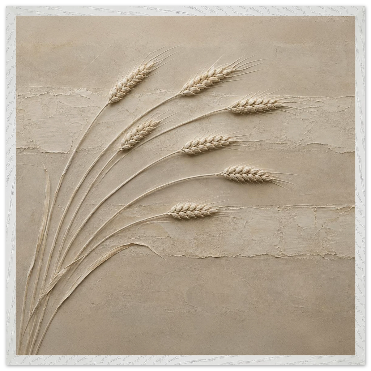 Wheat in Relief: faith, texture and botanical. Framed fine art print by The Light Stays.