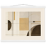 Lines of Sand: geometric abstract, neutral tones and texture. Fine art poster, alternate frame and size.