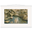 Papyrus Pond, lake, papyrus and serene greens. Archival fine art poster shown framed.