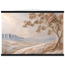 Cliffside Bloom: petra and flora. Museum-quality fine art poster.