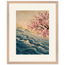 Blossom Tide: japanese art, cherry blossom and wave. Museum-quality framed fine art print.