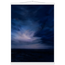 Blue Hour Field: night, horizon and deep blue. Fine art poster, alternate frame and size.