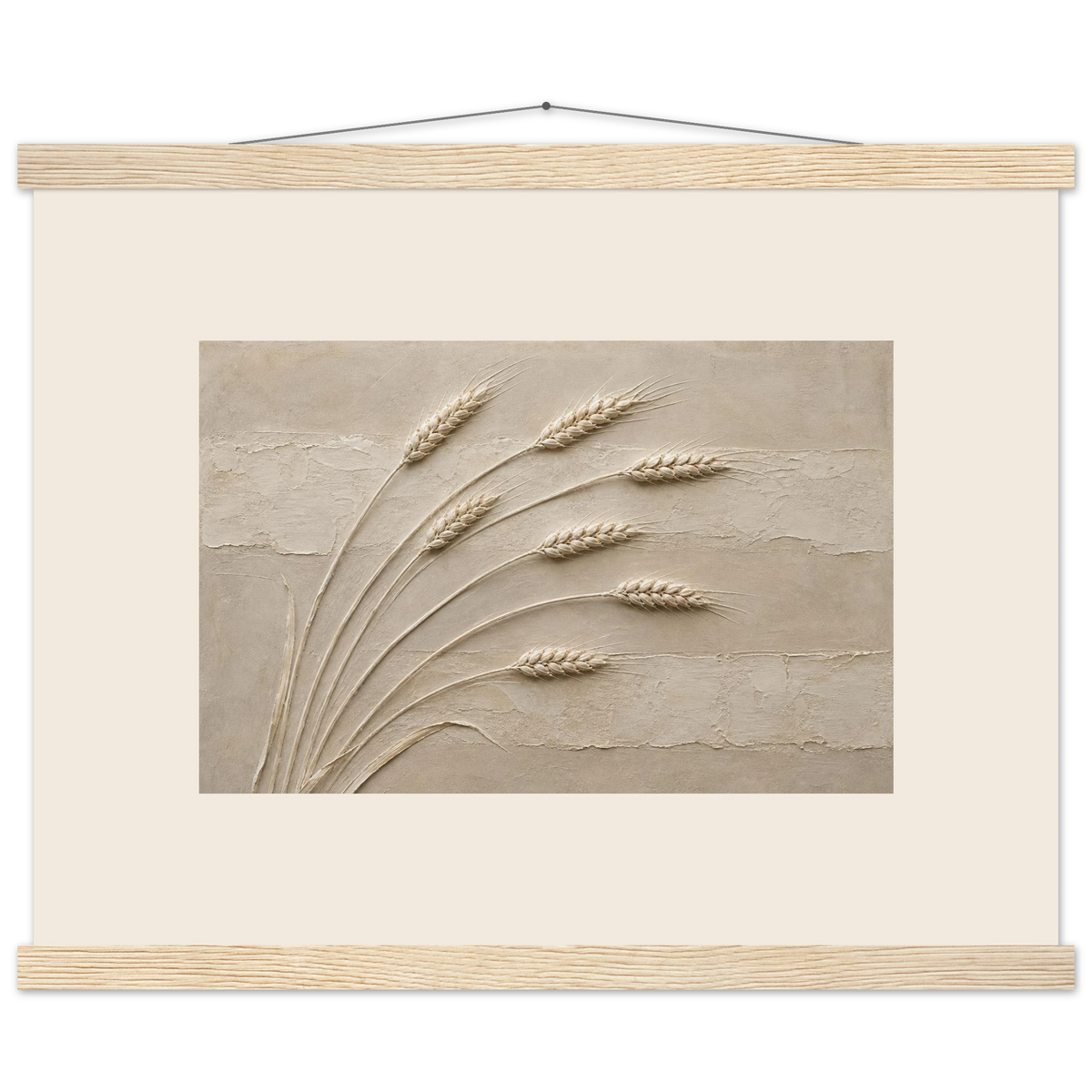 Wheat in Relief: faith, texture and botanical. Fine art poster by The Light Stays.
