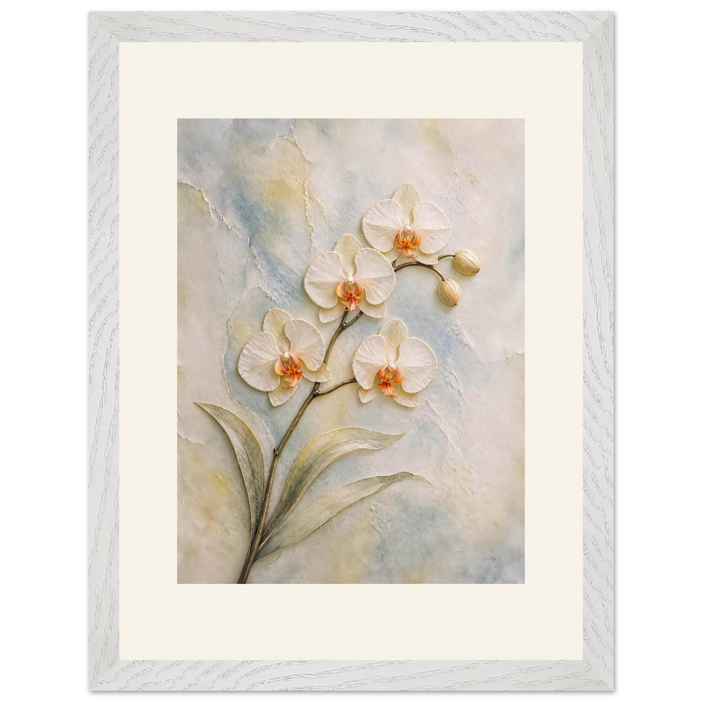 Porcelain Orchid: flowers and botanical. Framed fine art print by The Light Stays.