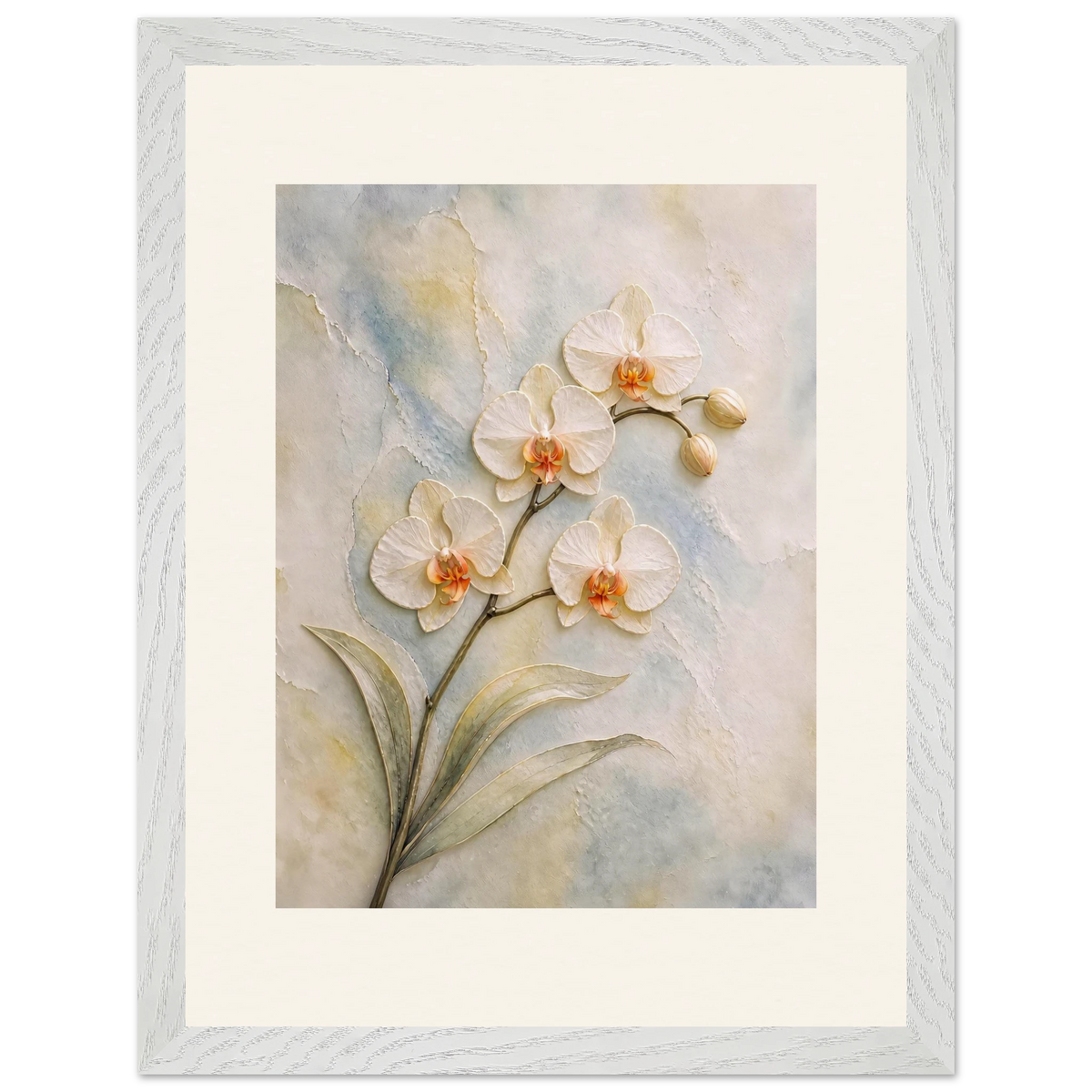Porcelain Orchid: flowers and botanical. Framed fine art print by The Light Stays.