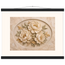 Peonies in Stone: flowers and botanical. Fine art poster, alternate frame and size.