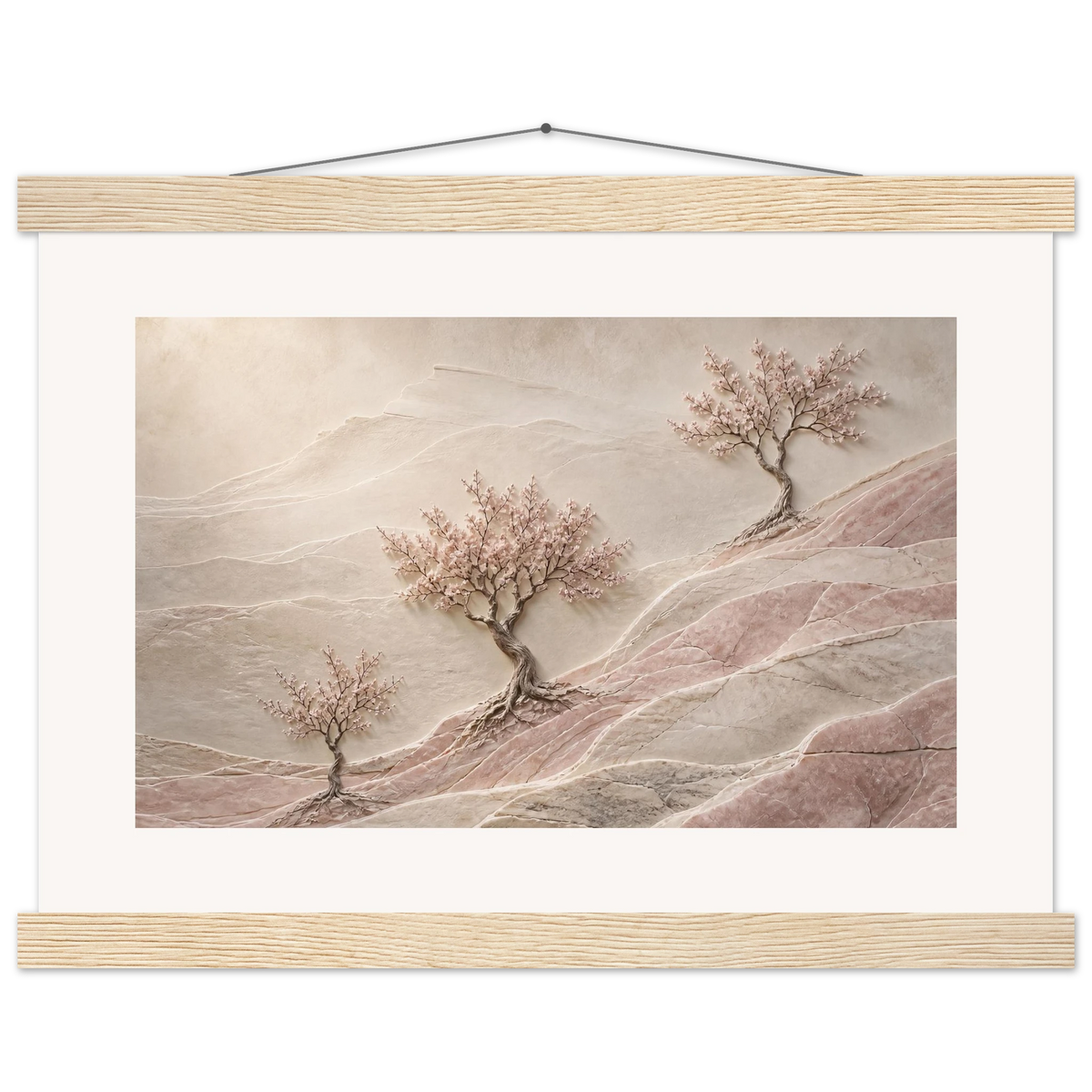 Blossom Terraces: flowers and botanical. Fine art poster.