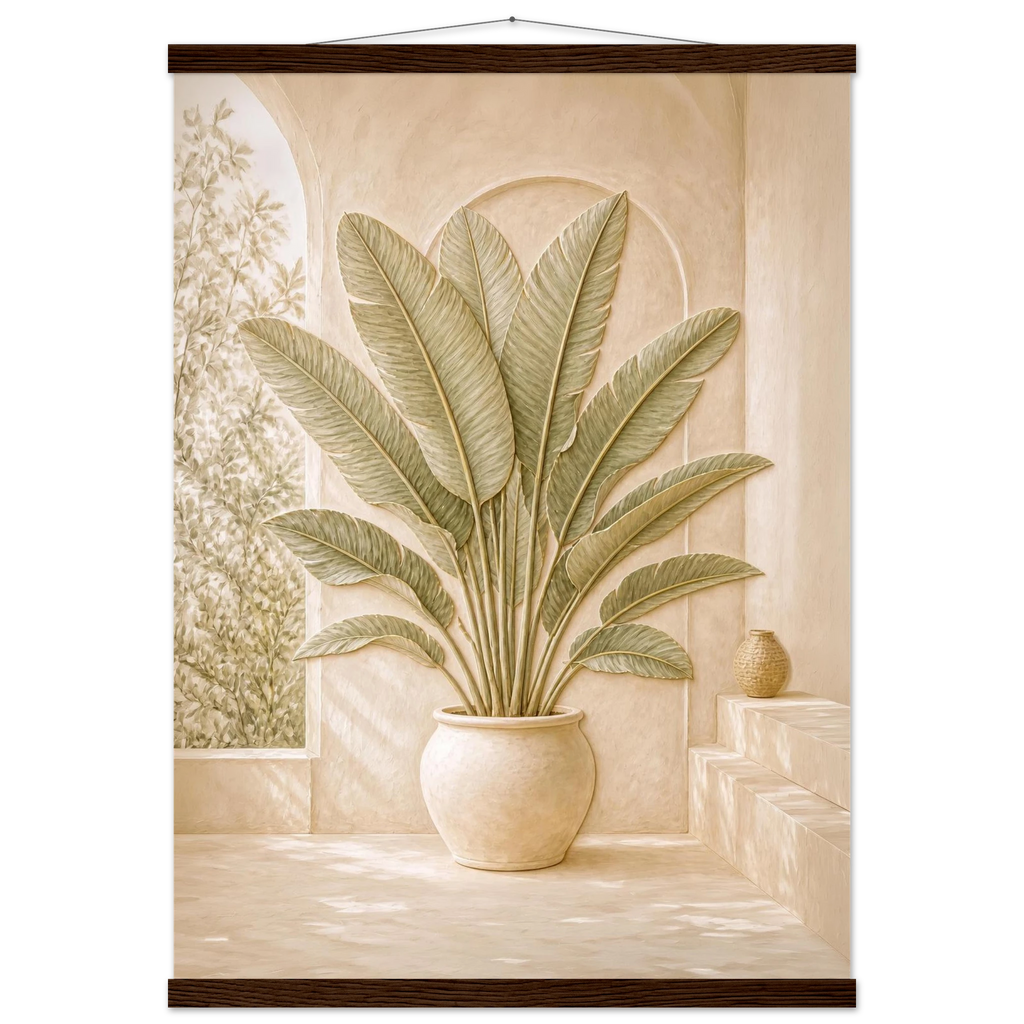 Courtyard Noon: landscape and sun. Fine art poster by The Light Stays.