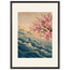 Blossom Tide: japanese art, cherry blossom and wave. Museum-quality framed fine art print.