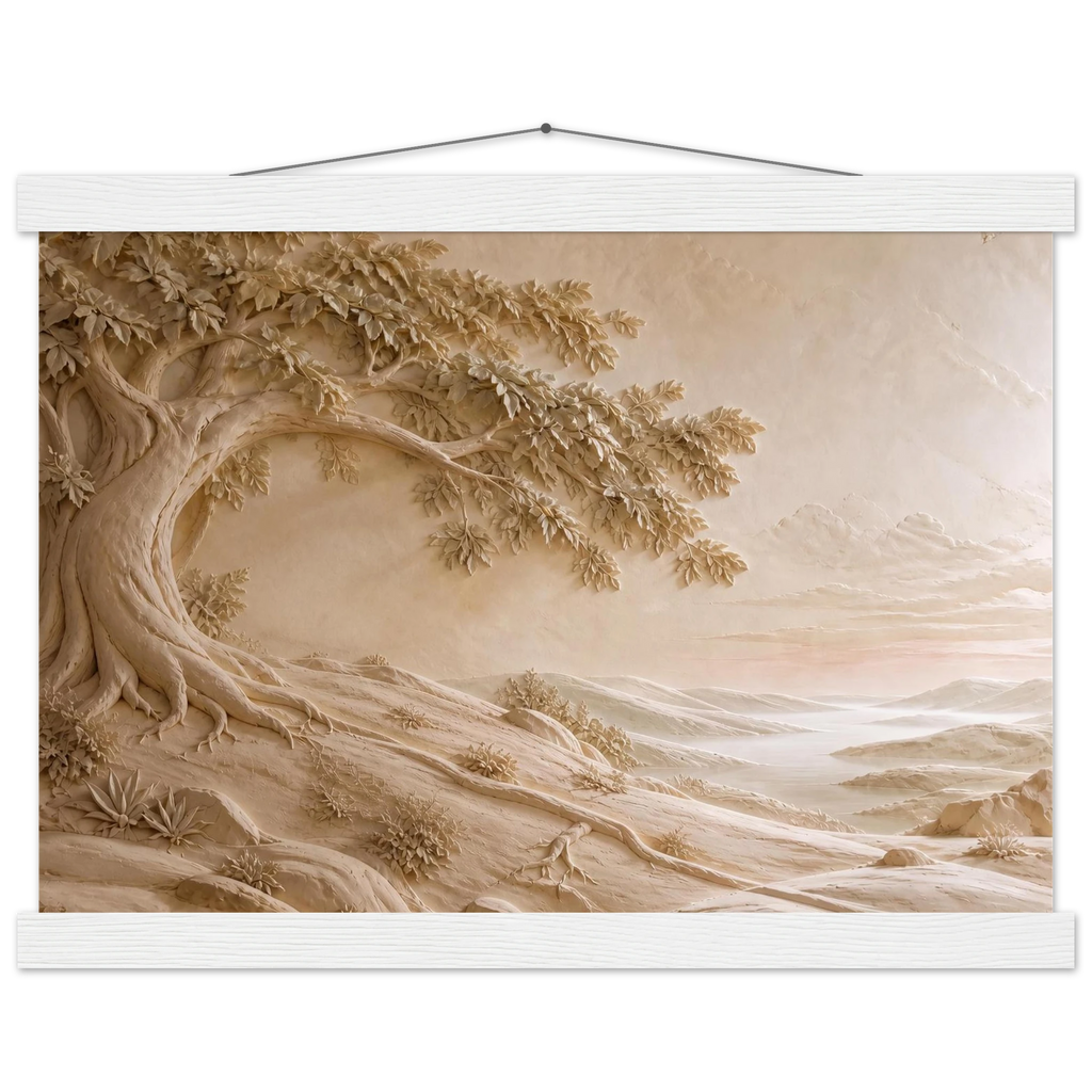 Sandstone Dawn: lumen and siena. Fine art poster by The Light Stays.