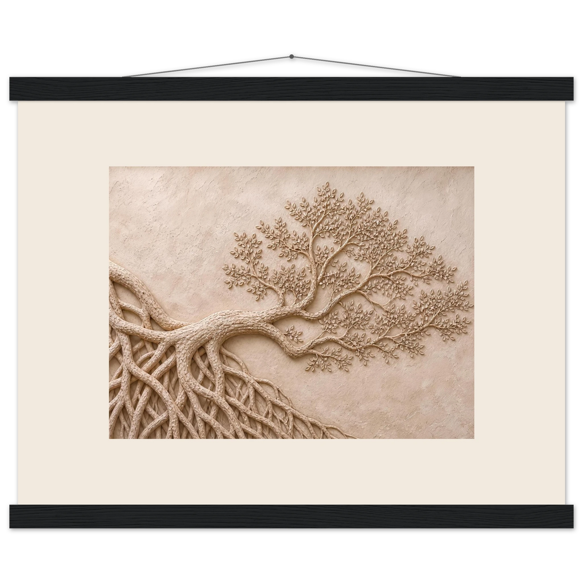 Root Lattice, petra and herbarium. Archival fine art poster shown framed.
