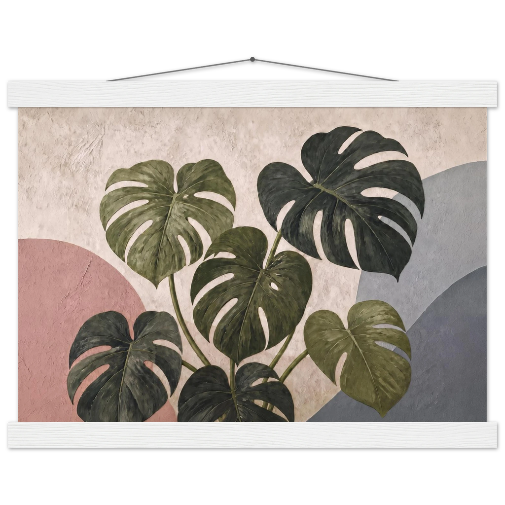 Monstera Sun: botanical and nature. Fine art poster, alternate frame and size.