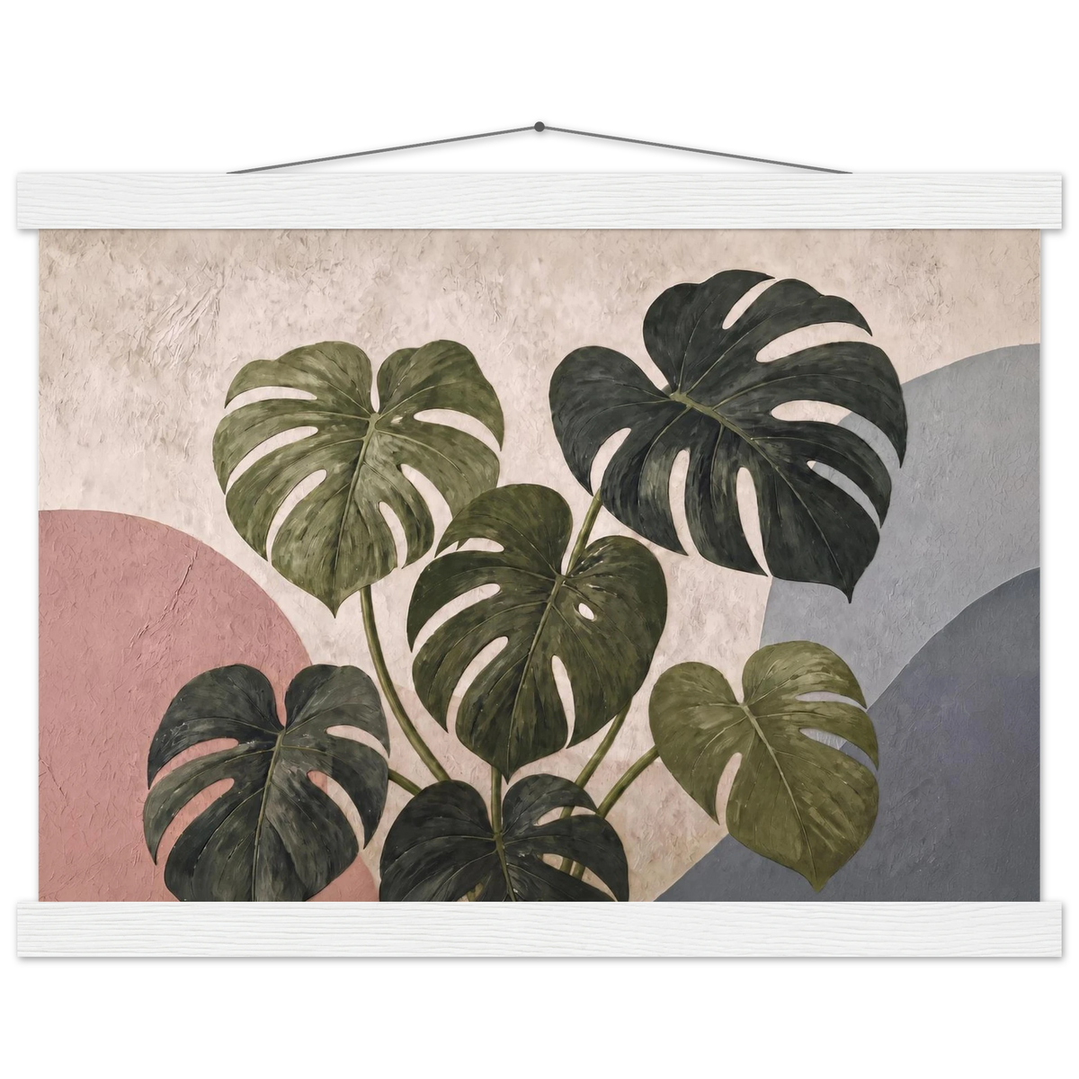 Monstera Sun: botanical and nature. Fine art poster, alternate frame and size.
