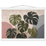 Monstera Sun: botanical and nature. Fine art poster, alternate frame and size.